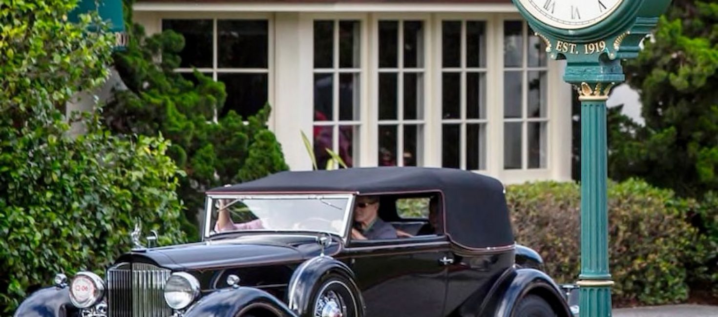 SIR JACKIE STEWART AND TOM KRISTENSEN GUEST SPEAKER DURING  THE ROLEX MONTEREY MOTORSPORTS REUNION